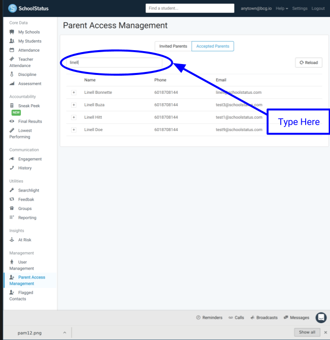 Parent Management