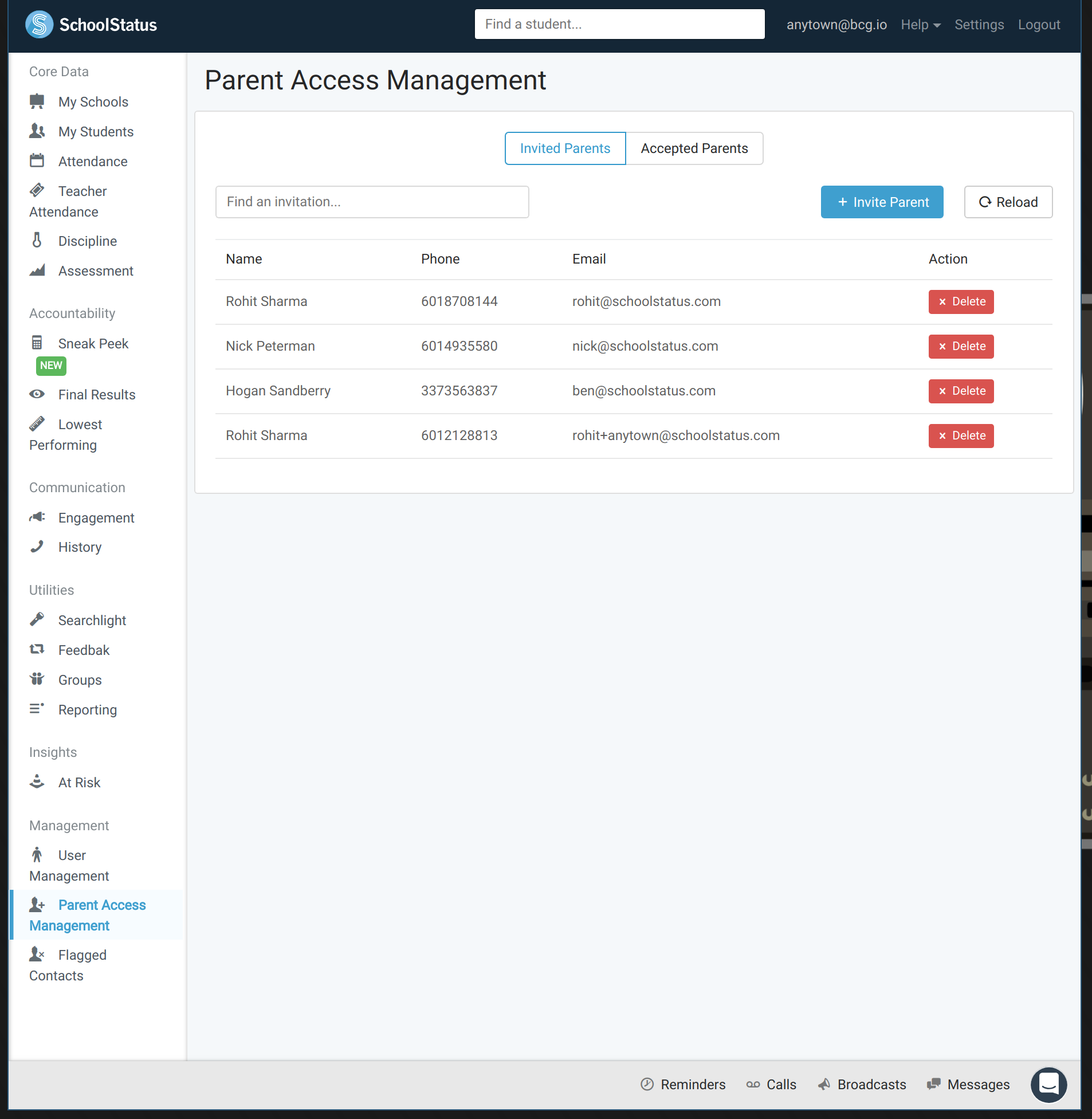 Parent Management