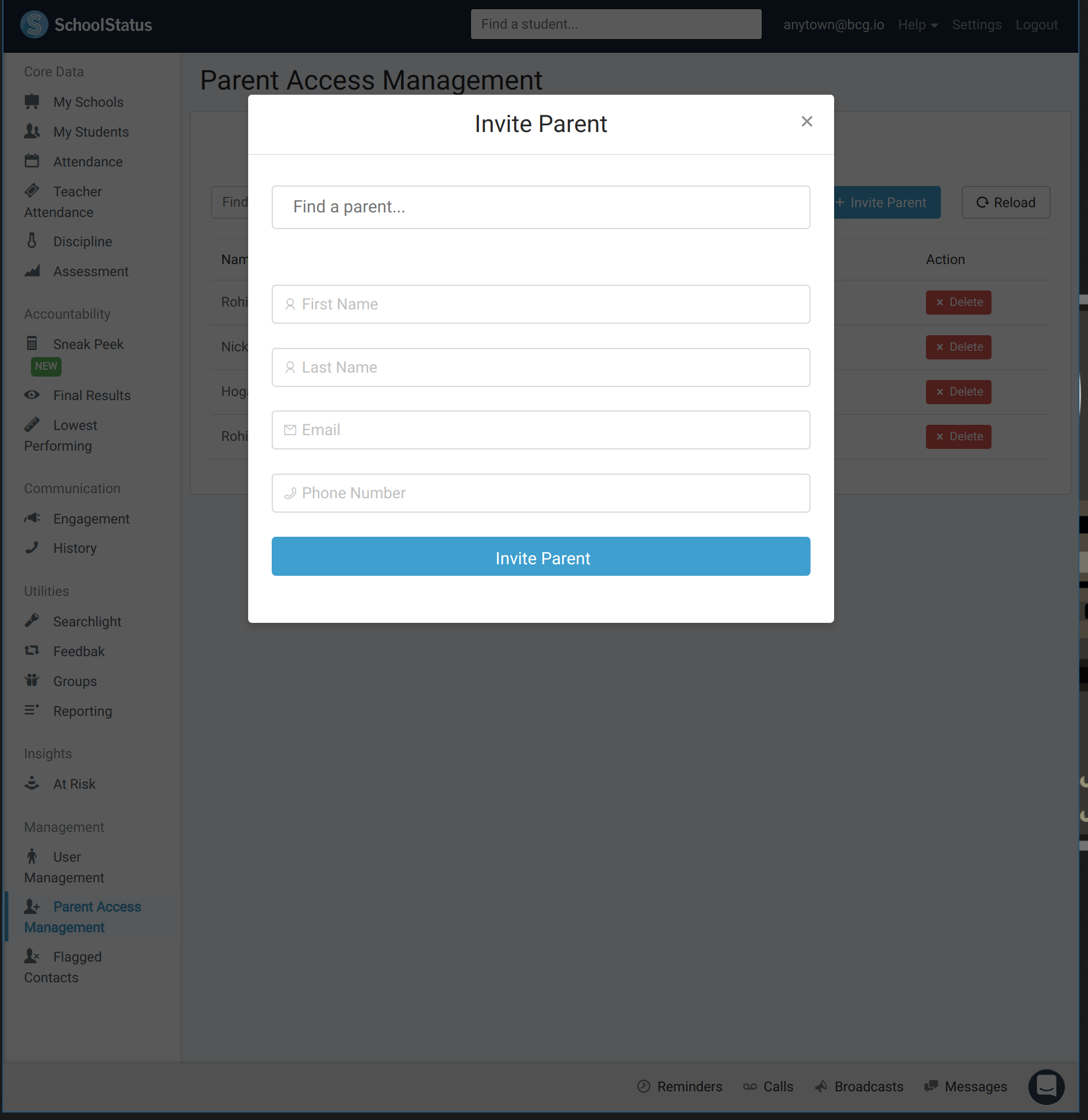 Parent Management