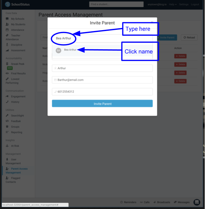 Parent Management